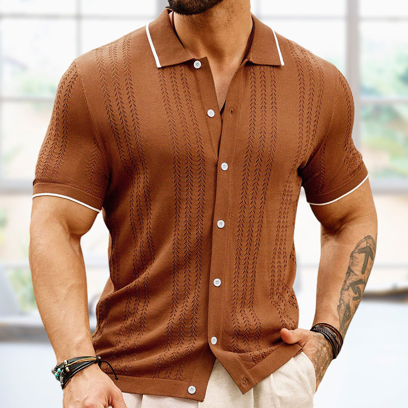 Men's Summer Short-Sleeved Polo Shirt