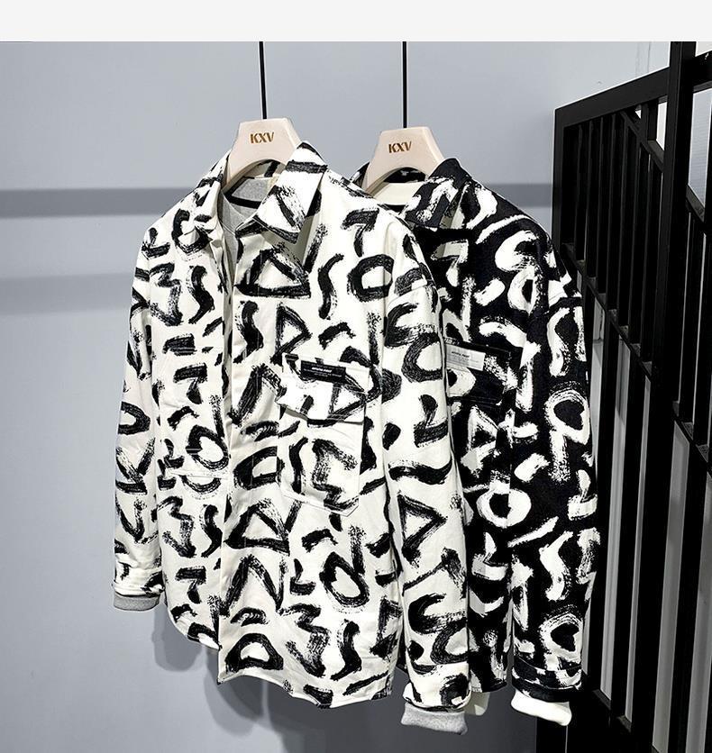 Irregular Circle Pattern Long-Sleeved Shirt
