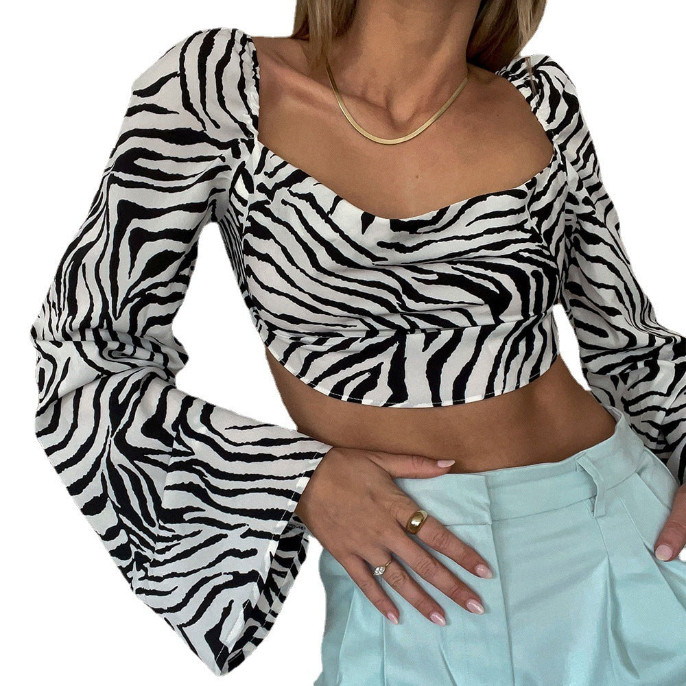 Strap Wrap Chest Blouse