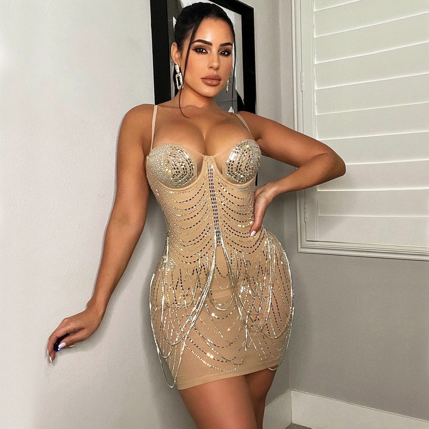 Women's Tassel Suspender Dress