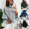 Women's Winter High Collar Warm Sweater Top – Cozy Pullover Jacket