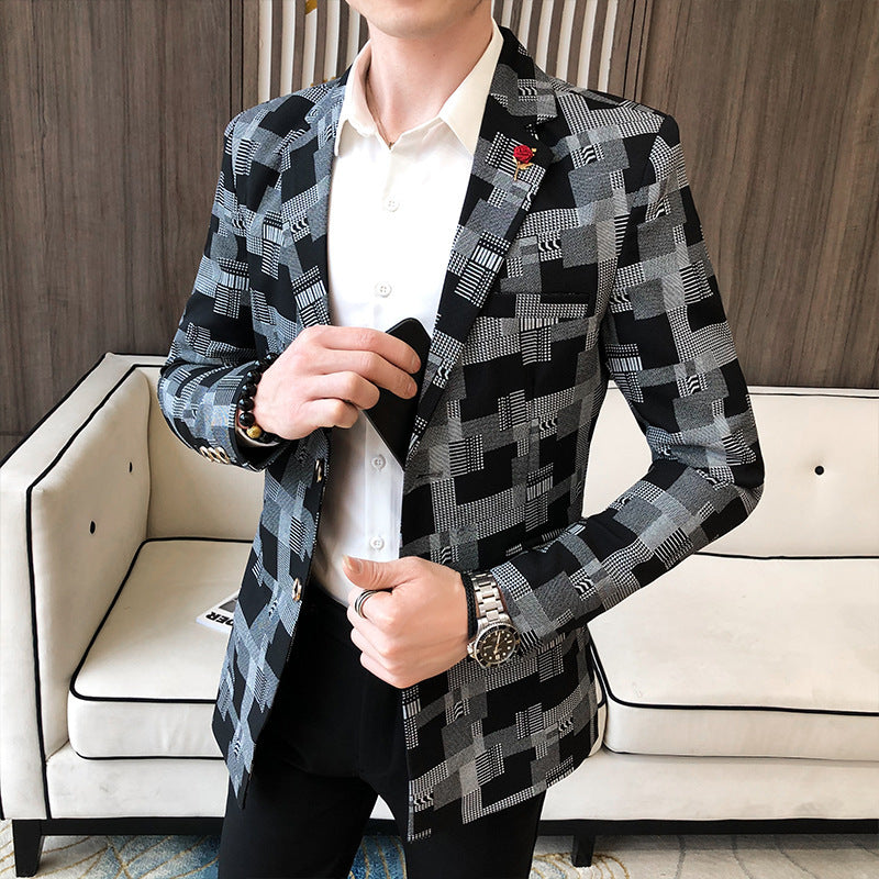 Colorblock Men Blazer
