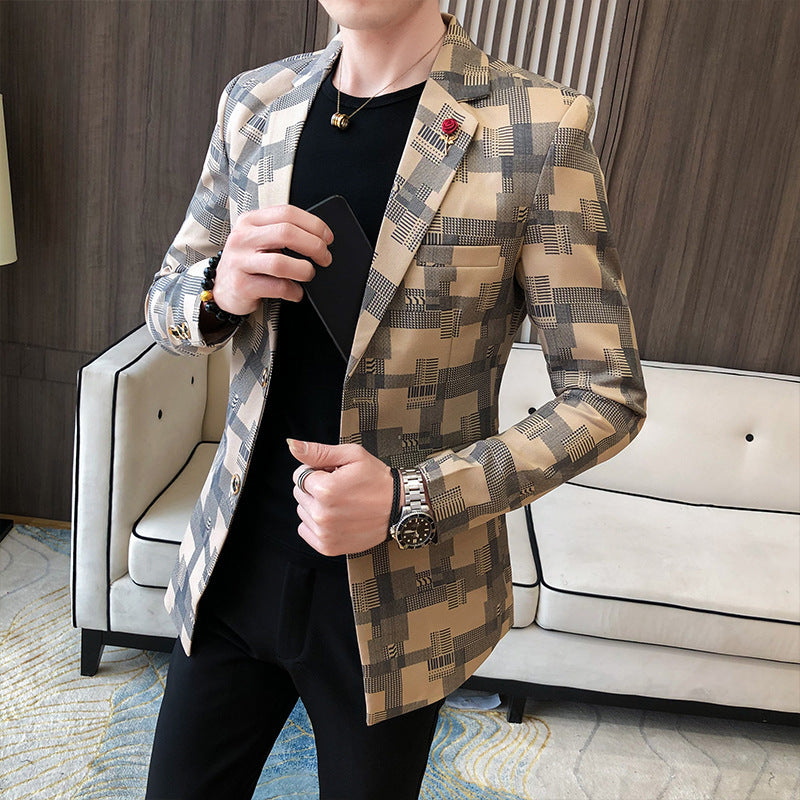 Colorblock Men Blazer