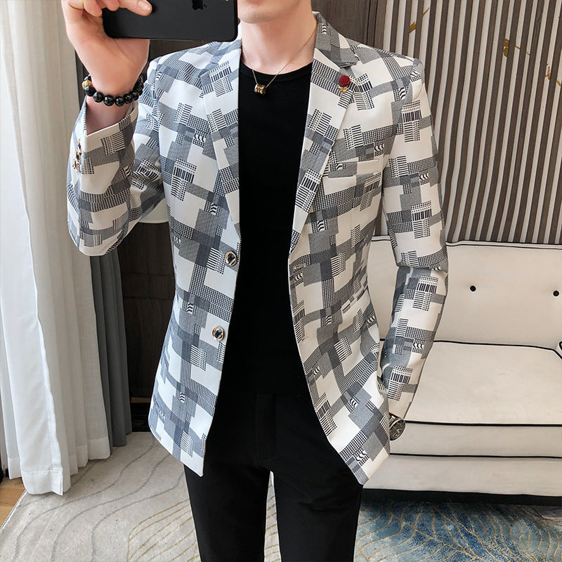 Colorblock Men Blazer
