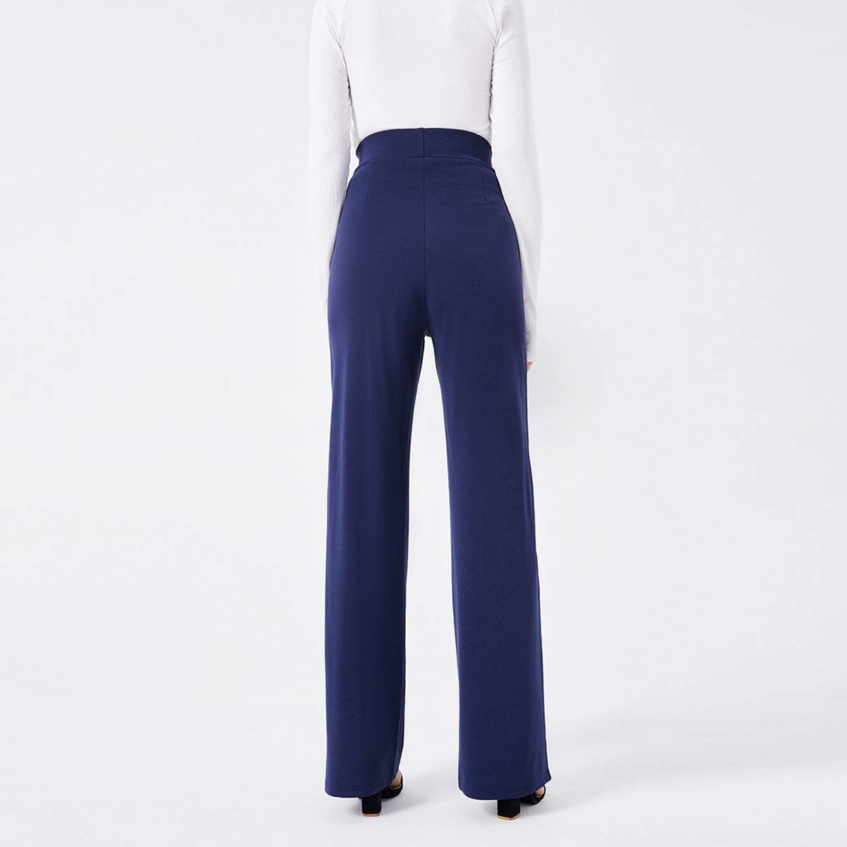 High-Waisted Slim Fit Bell Bottom Pants