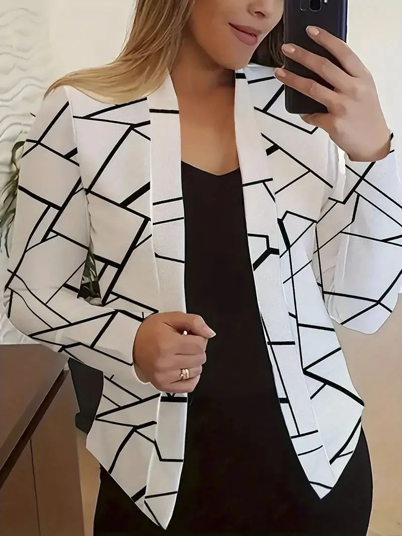 Women's Casual Printed Small Suit Jacket