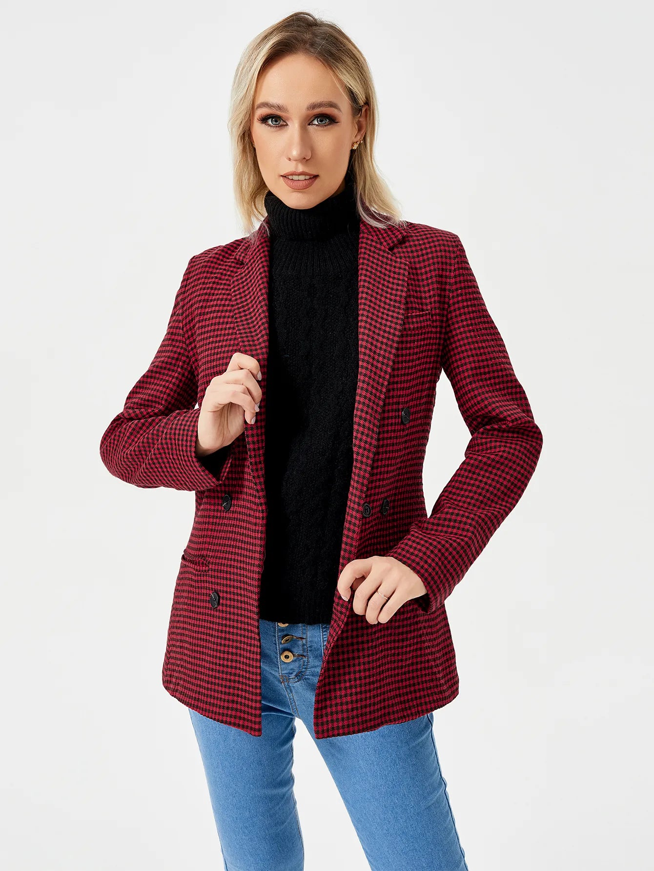 Women's Casual Long Sleeve Lapel Blazer – Office & Workwear Essential