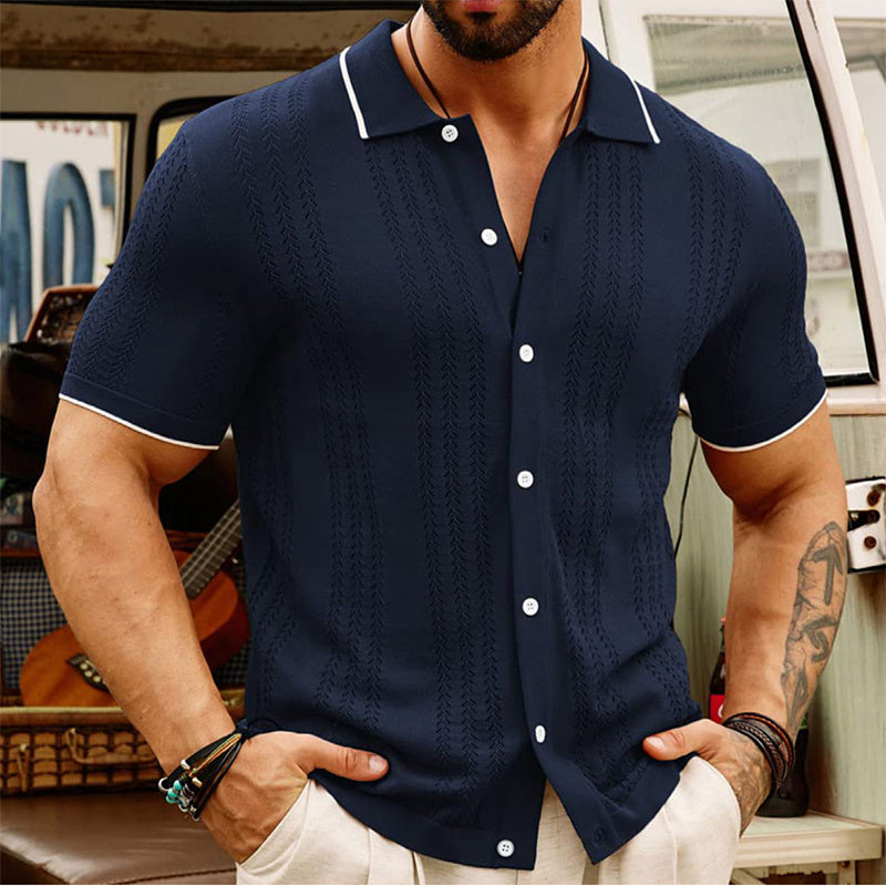 Men's Summer Short-Sleeved Polo Shirt