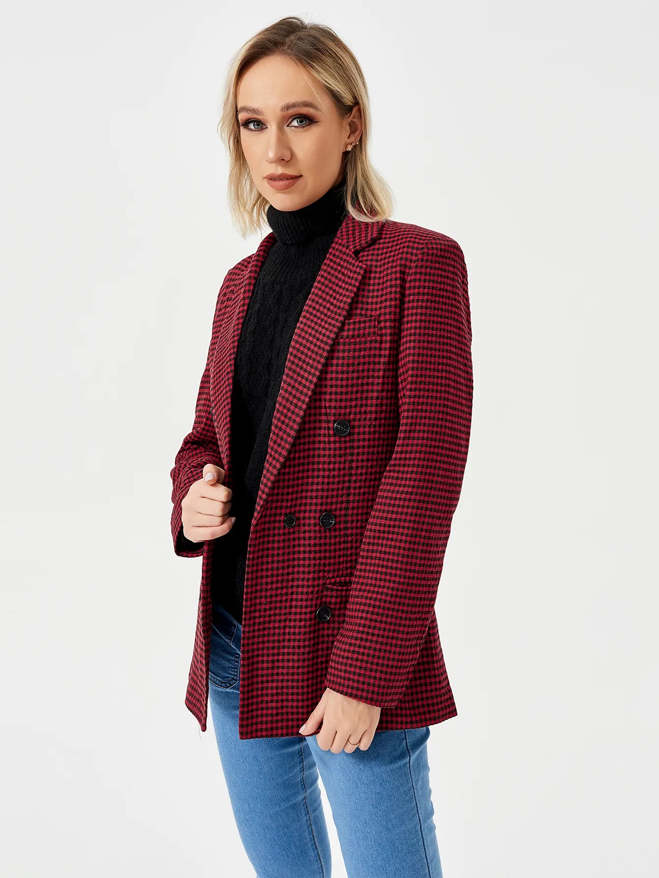 Women's Casual Long Sleeve Lapel Blazer – Office & Workwear Essential