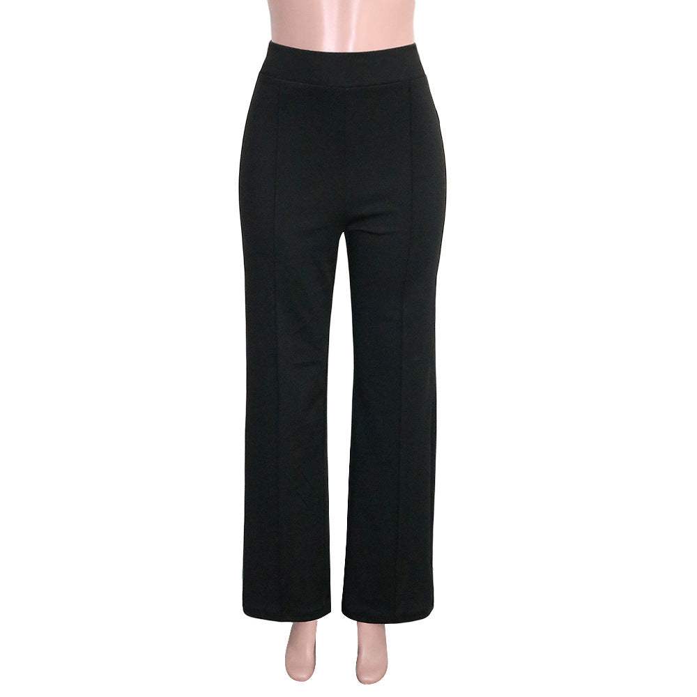 High-Waisted Slim Fit Bell Bottom Pants