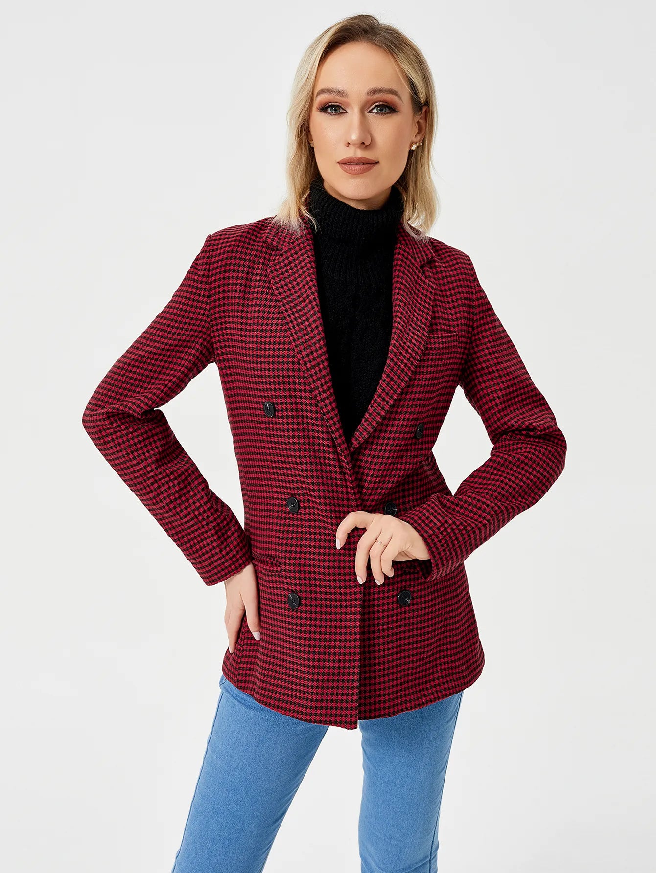Women's Casual Long Sleeve Lapel Blazer – Office & Workwear Essential