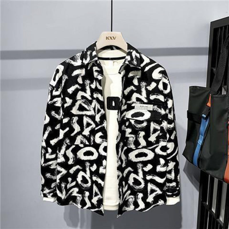 Irregular Circle Pattern Long-Sleeved Shirt