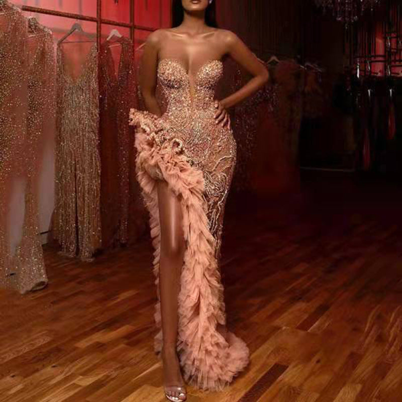Sexy Sequined Tube Top Dress