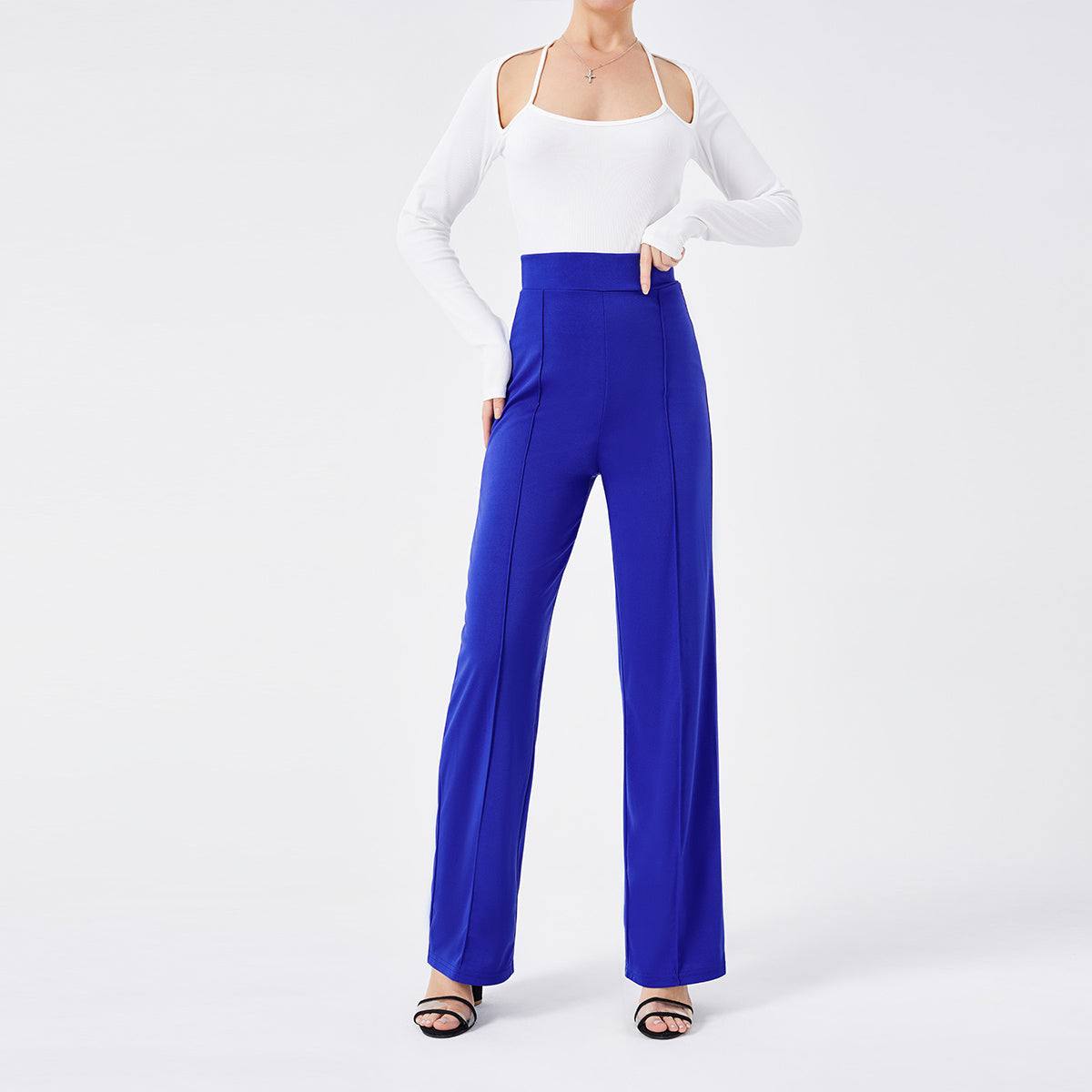 High-Waisted Slim Fit Bell Bottom Pants