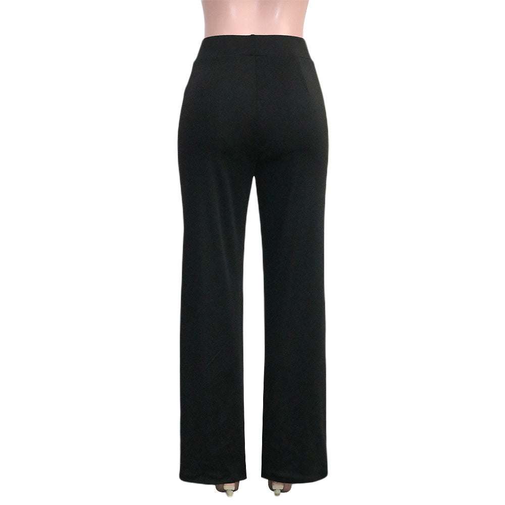 High-Waisted Slim Fit Bell Bottom Pants