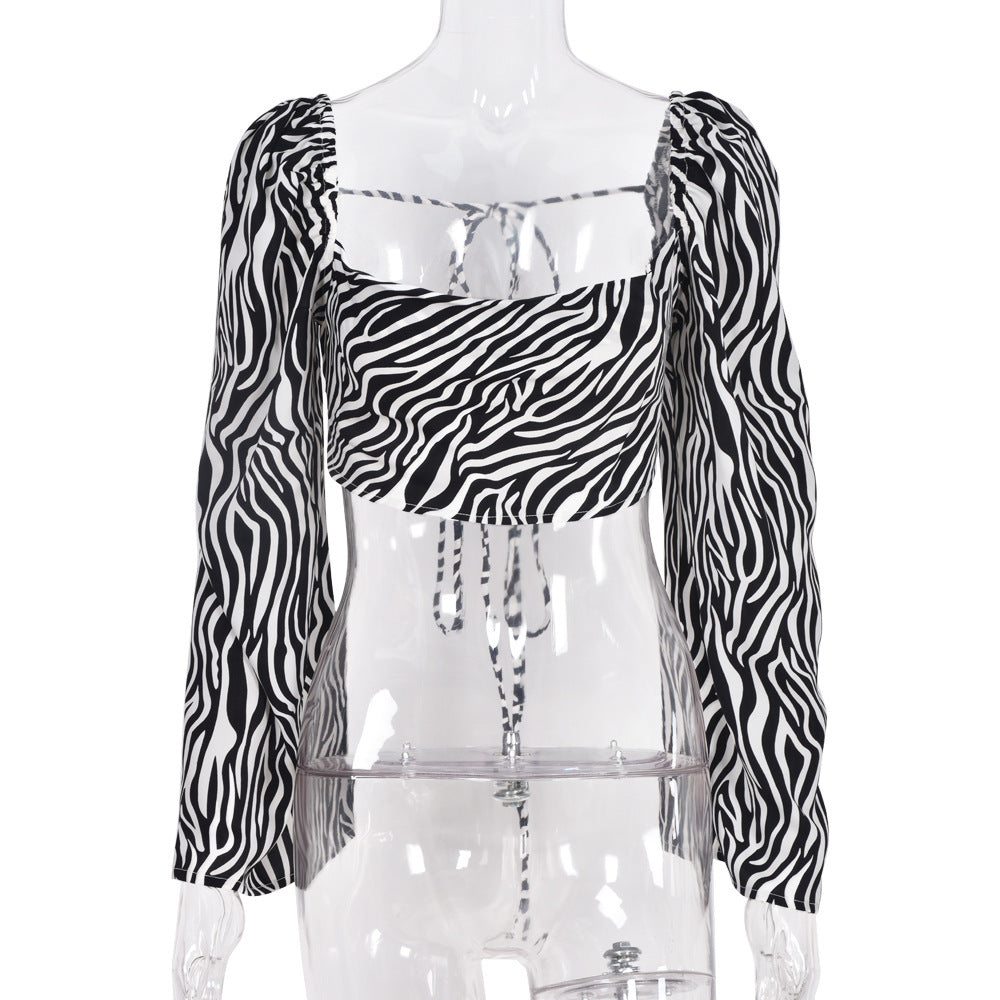 Strap Wrap Chest Blouse