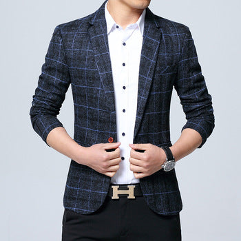 Men's Fall Fashion Printed Casual Blazer – Slim Fit Long Sleeve Suit Jacket