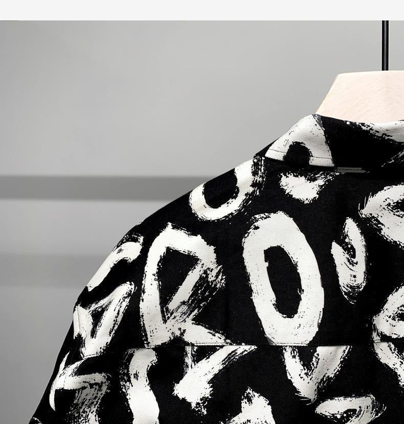Irregular Circle Pattern Long-Sleeved Shirt