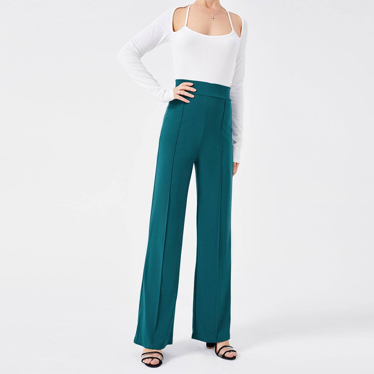 High-Waisted Slim Fit Bell Bottom Pants