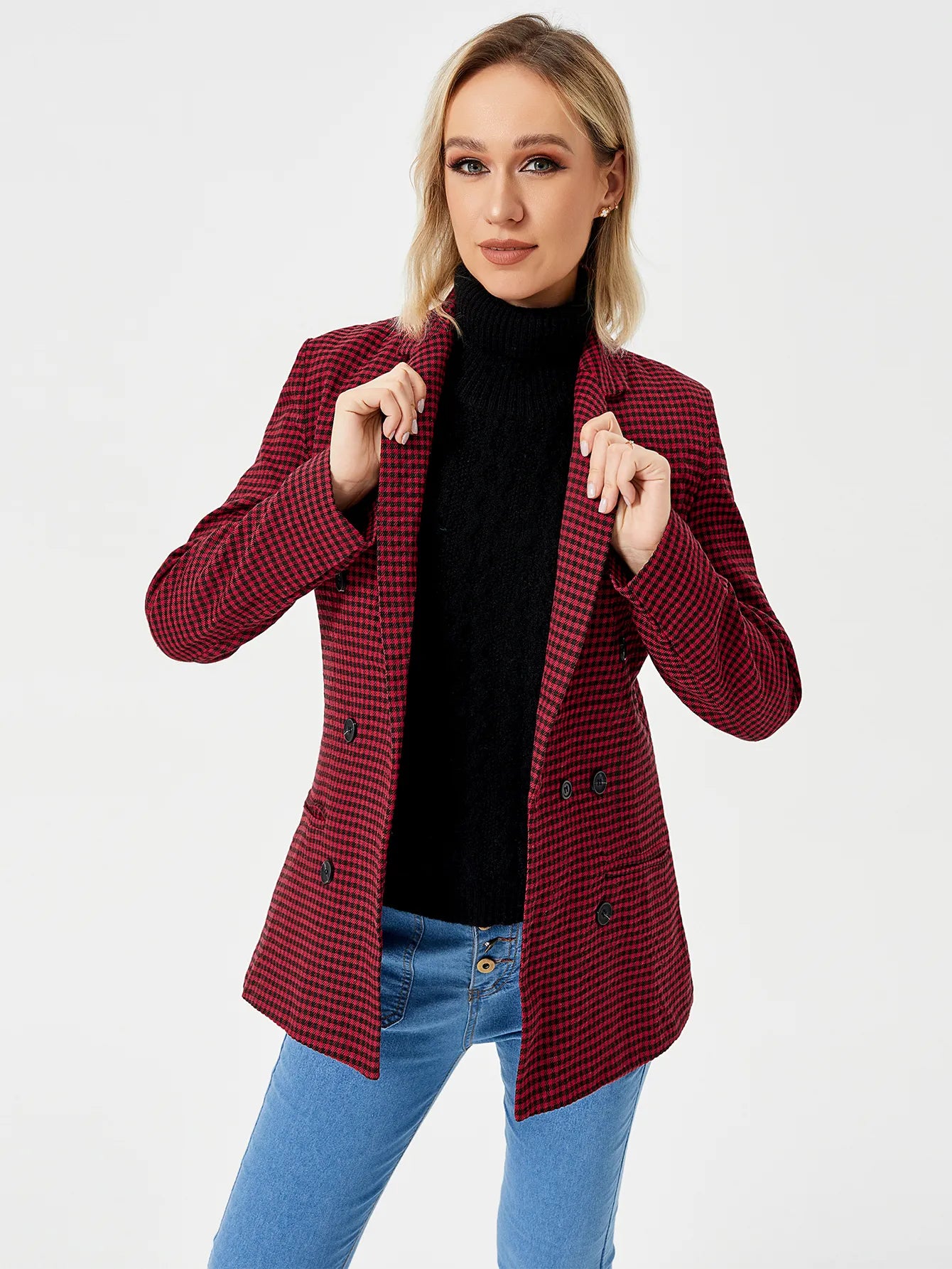 Women's Casual Long Sleeve Lapel Blazer – Office & Workwear Essential
