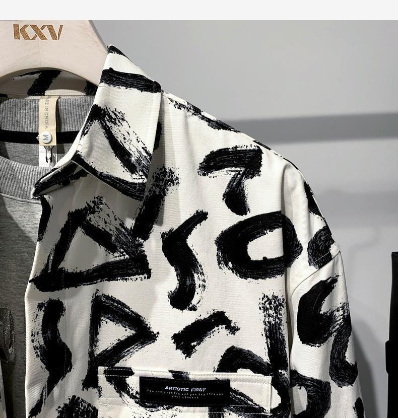 Irregular Circle Pattern Long-Sleeved Shirt