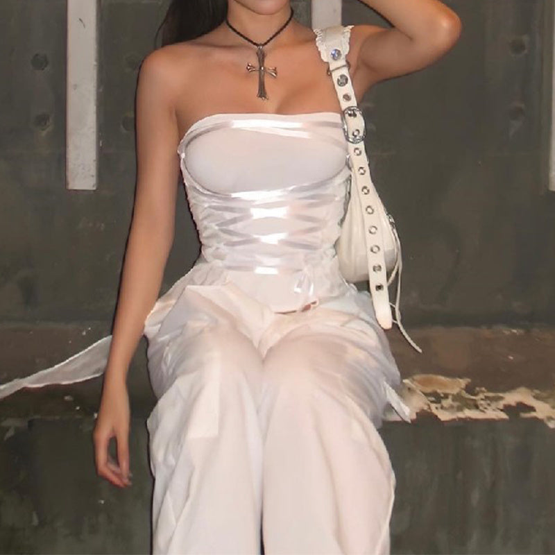 Sexy Lace-up Tube Top