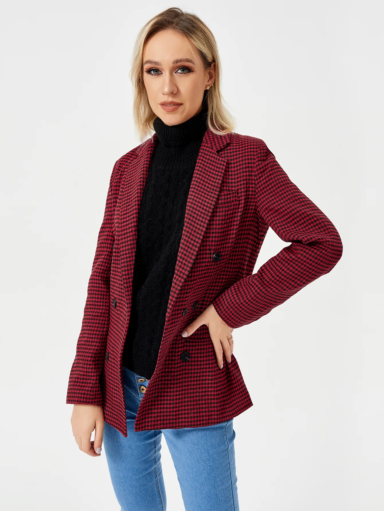 Women's Casual Long Sleeve Lapel Blazer – Office & Workwear Essential
