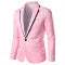 Men’s Multicolor Slim Fit One-Button Suit – Bold Lapel Blazer for Fashion Forward Looks