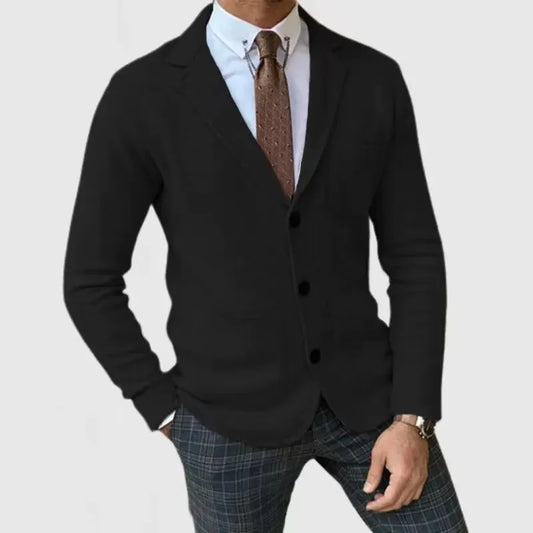 Men’s English Style Slim-Fit Suit – Casual Formal Wear Two-Piece Blazer Set