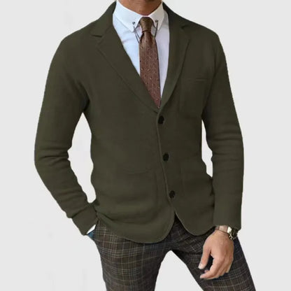 Men’s English Style Slim-Fit Suit – Casual Formal Wear Blazer & Trousers