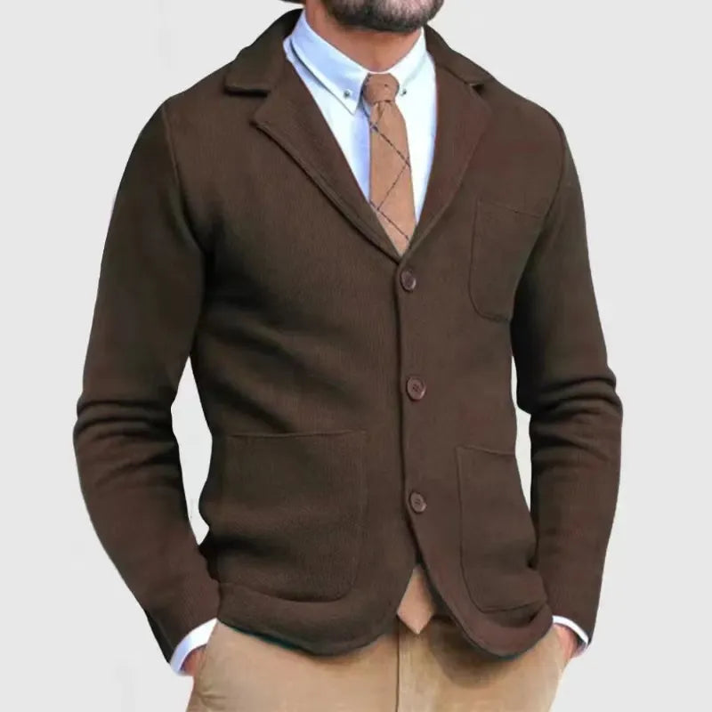 Men’s English Style Slim-Fit Suit – Casual Formal Wear Blazer & Trousers