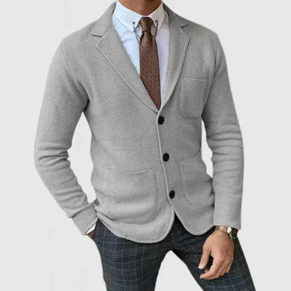 Men’s English Style Slim-Fit Suit – Casual Formal Wear Blazer & Trousers
