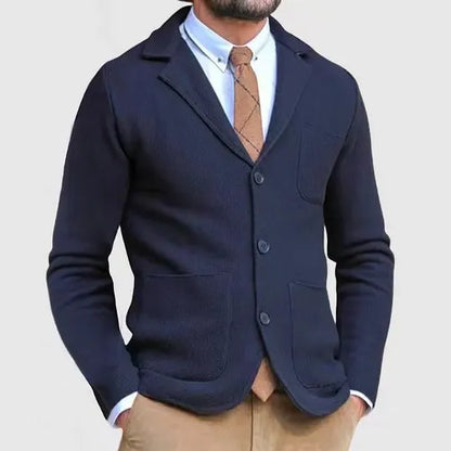 Men’s English Style Slim-Fit Suit – Casual Formal Wear Blazer & Trousers