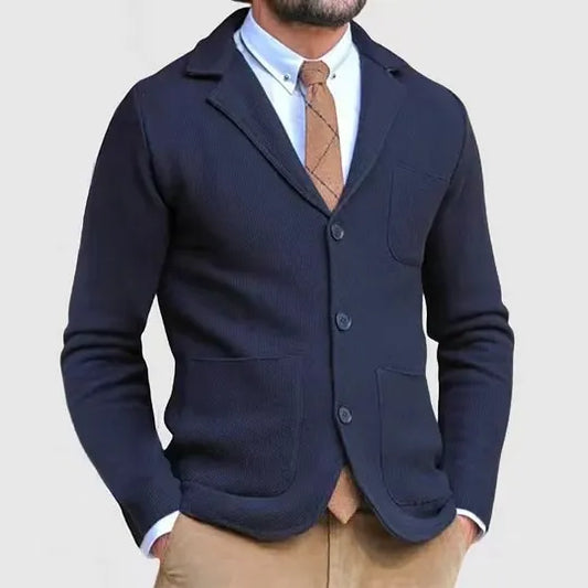 Men’s English Style Slim-Fit Suit – Casual Formal Wear Blazer & Trousers