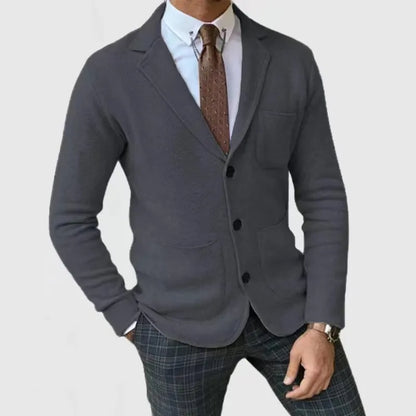 Men’s English Style Slim-Fit Suit – Casual Formal Wear Blazer & Trousers