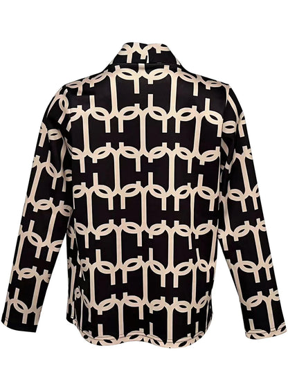 Women's Casual Printed Small Suit Jacket
