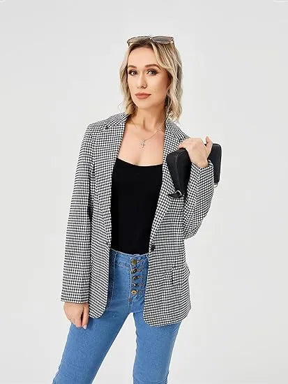 Women's Casual Long Sleeve Lapel Blazer – Office & Workwear Essential