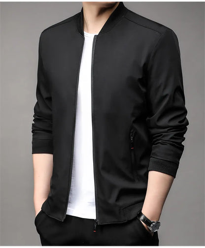 Men’s Baseball Uniform Style Jacket – Business Casual Bomber Blazer