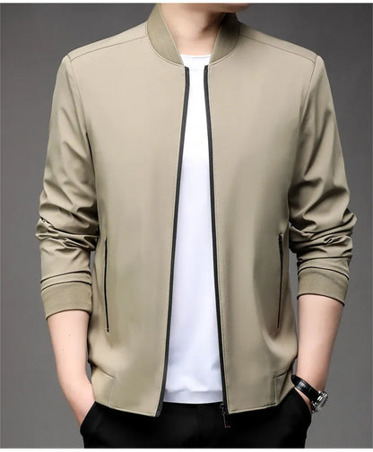 Men’s Baseball Uniform Style Jacket – Business Casual Bomber Blazer