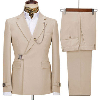 Men’s High-Quality Italian 3-Piece Slim Fit Tuxedo Suit – Blazer, Vest & Dress Pants for Groomsmen & Weddings