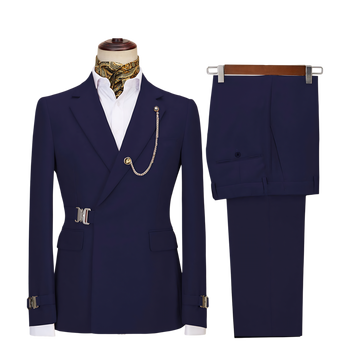 Men’s High-Quality Italian 3-Piece Slim Fit Tuxedo Suit – Blazer, Vest & Dress Pants for Groomsmen & Weddings