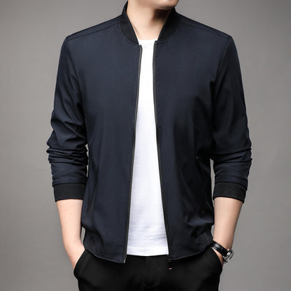 Men’s Baseball Uniform Style Jacket – Business Casual Bomber Blazer