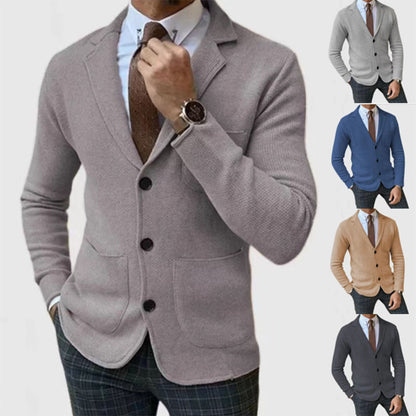 Men’s English Style Slim-Fit Suit – Casual Formal Wear Blazer & Trousers